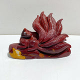 Unique Mookaite Nine-tailed Fox Carving #9