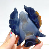 13 Pieces Geode Agate Druzy Angel Carving