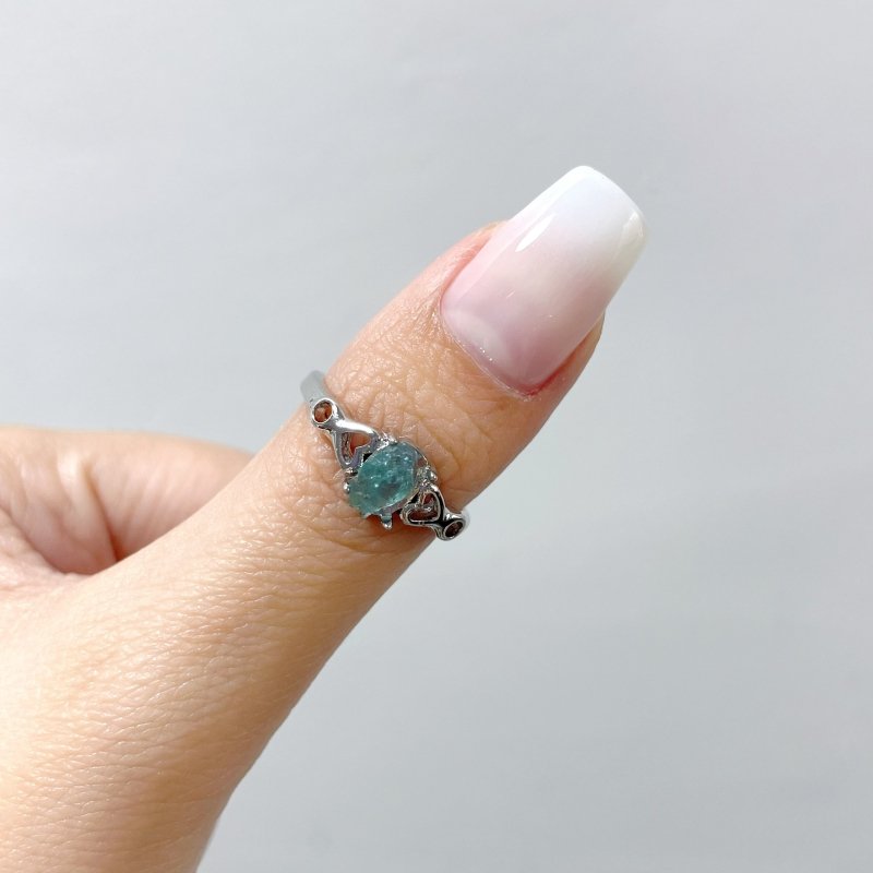 2 Color Clear Apatite Green&Blue Ring - Wholesale Crystals