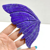 2 Pairs Delicate Lapis Lazuli Butterfly Wing Carving With Stand - Wholesale Crystals