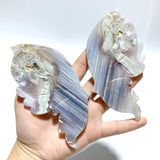 2 Pairs Sakura Flower Agate Butterfly Wing Carving With Stand - Wholesale Crystals