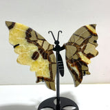 2 Pairs Septarian Butterfly Wing Carving With Stand 3 - Wholesale Crystals