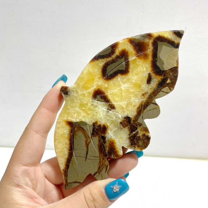2 Pairs Septarian Butterfly Wing Carving With Stand 3 - Wholesale Crystals