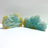 2 Pieces Beautiful Caribbean Calcite Landscape Pavilion Carving 8 - Wholesale Crystals
