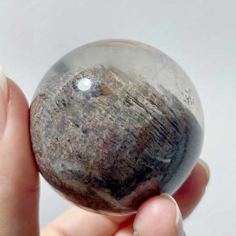 2 Pieces Beautiful Garden Quartz Sphere - Wholesale Crystals