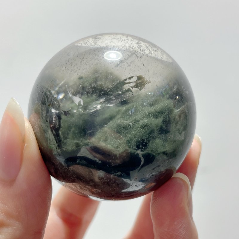 2 Pieces Beautiful Garden Quartz Sphere - Wholesale Crystals