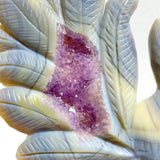2 Pieces Beautiful Geode Druzy Agate Nine-tailed Fox Carving 5 -Wholesale Crystals