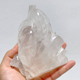 2 Pieces Clear Quartz Flying Dragon Castle Carving - Wholesale Crystals