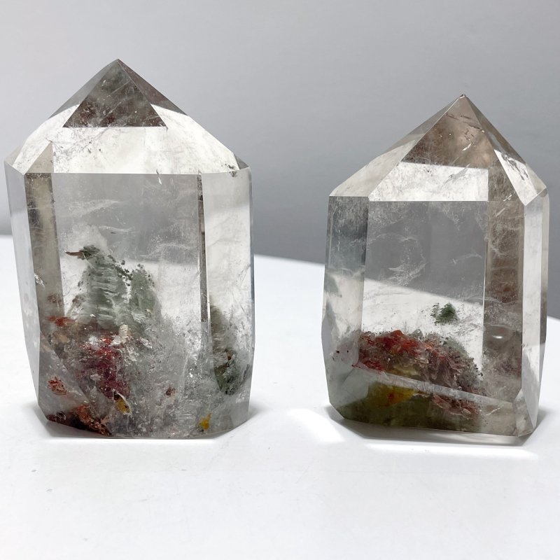 2 Pieces Fat Garden Quartz Tower - Wholesale Crystals