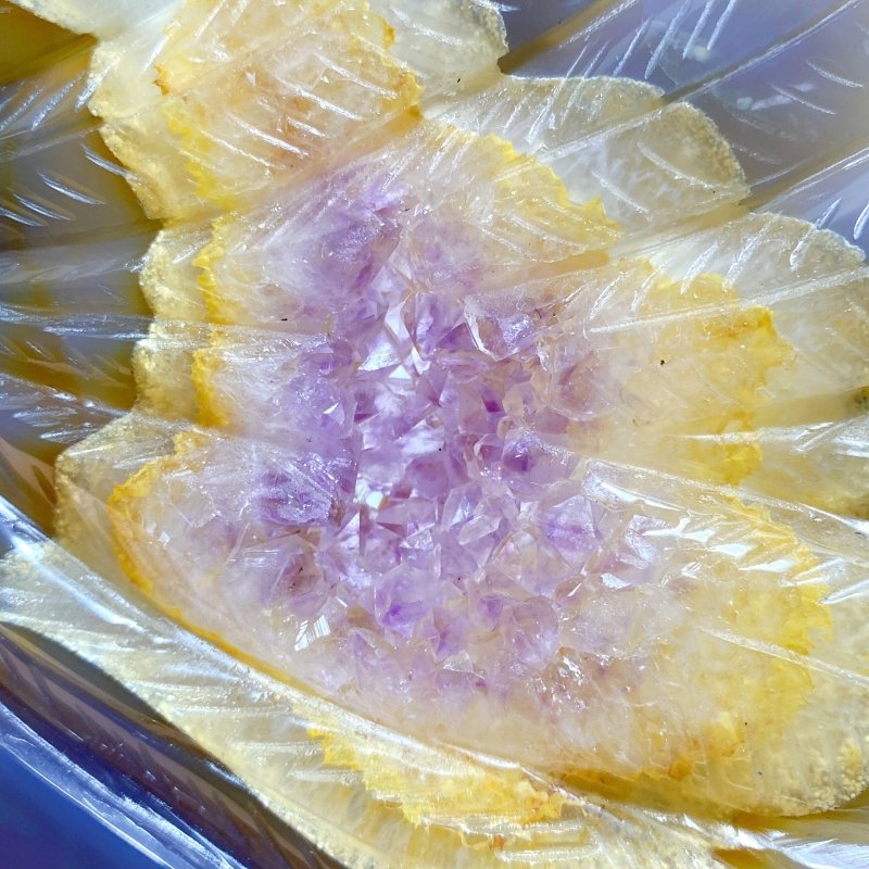 2 Pieces Geode Agate Druzy Nine-tailed Fox Carving 13 -Wholesale Crystals