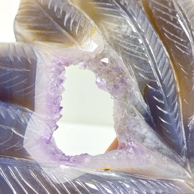 2 Pieces Geode Agate Druzy Nine-tailed Fox Carving 13 -Wholesale Crystals