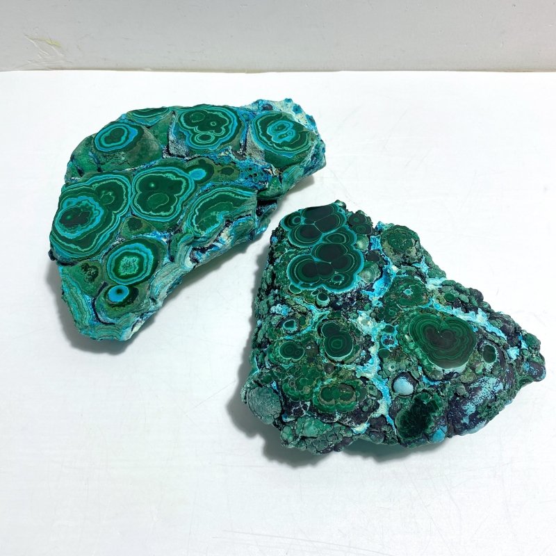 Chrysocollaページ 2 Pieces High Quality Chrysocolla Mixed Malachite Specimen