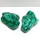 2 Pieces High Quality Polished Malachite Raw Bottom Home Decor - Wholesale Crystals