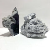 2 Pieces Large Black Clear Quartz Cluster Specimen For Collection - Wholesale Crystals