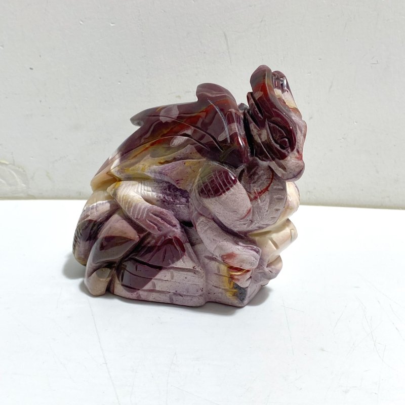 2 Pieces Mookaite Flying Dragon Castle Carving -Wholesale Crystals