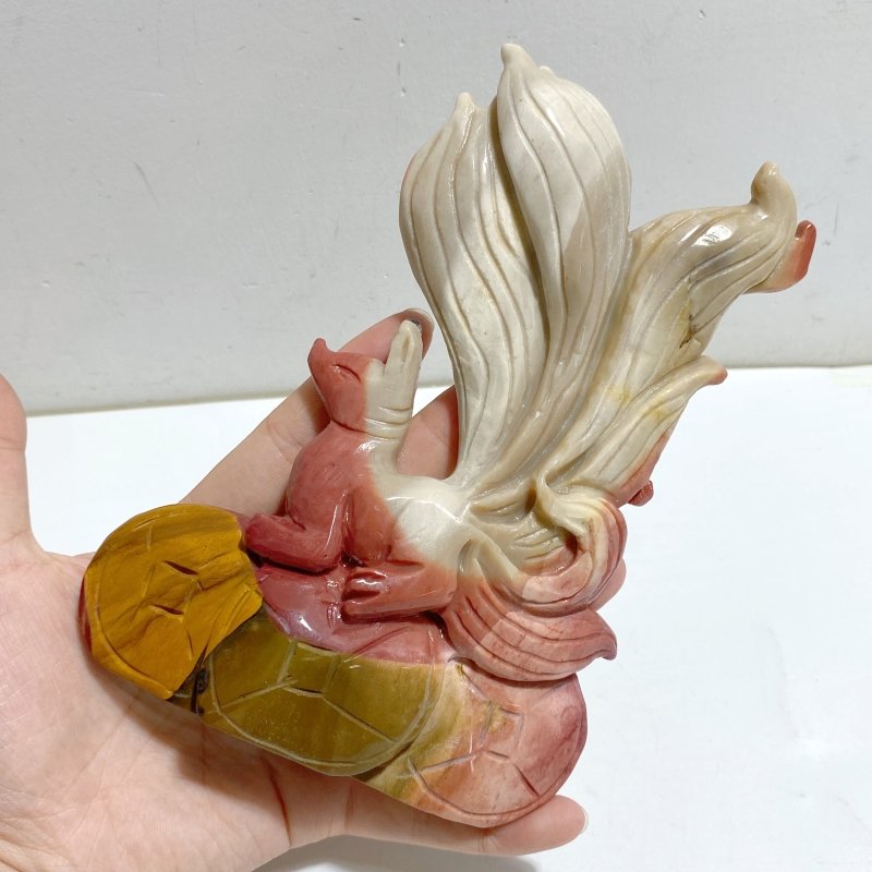 2 Pieces Mookaite Nine-tailed Fox Carving 6 -Wholesale Crystals