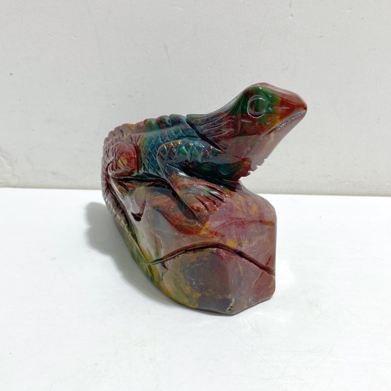 2 Pieces Ocean Jasper Lizard Carving 6 -Wholesale Crystals