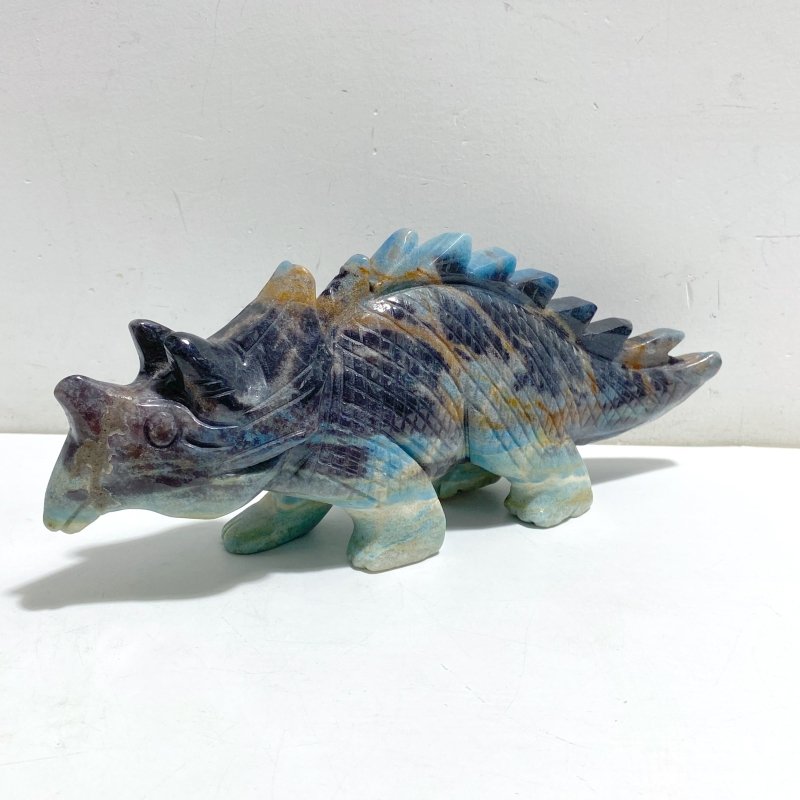 2 Pieces Trolleite Triceratops Three-horned Dinosaur Carving -Wholesale Crystals