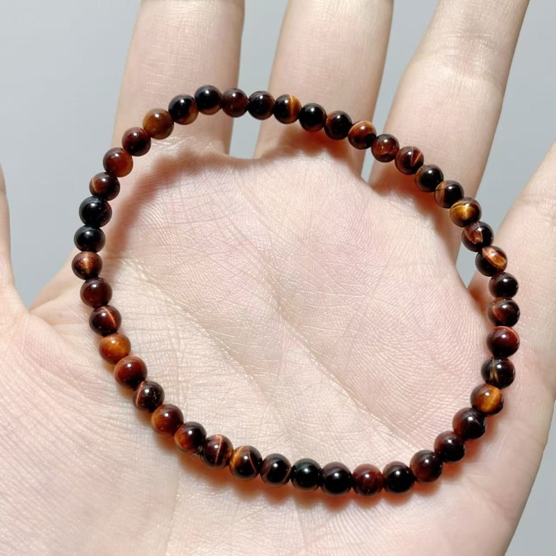 2 Types Mini Beads Bracelet Hematite Red Tiger Eye Wholesale - Wholesale Crystals
