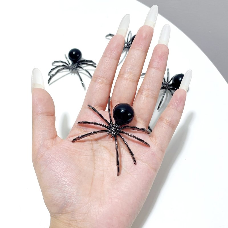 2 Types Sphere Spider Ornament Handmade Alloy Spider Wholesale - Wholesale Crystals