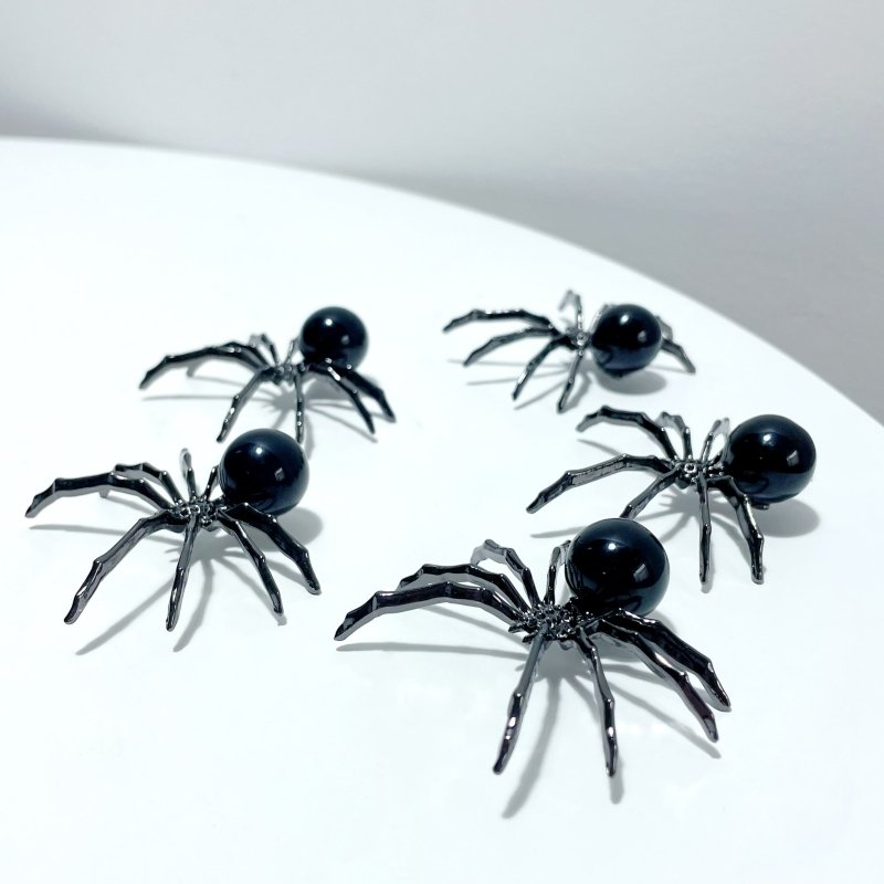 2 Types Sphere Spider Ornament Handmade Alloy Spider Wholesale - Wholesale Crystals