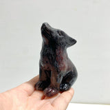 2 Types Wolf Carving Wholesale Green Jade Garnet - Wholesale Crystals