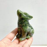 2 Types Wolf Carving Wholesale Green Jade Garnet - Wholesale Crystals