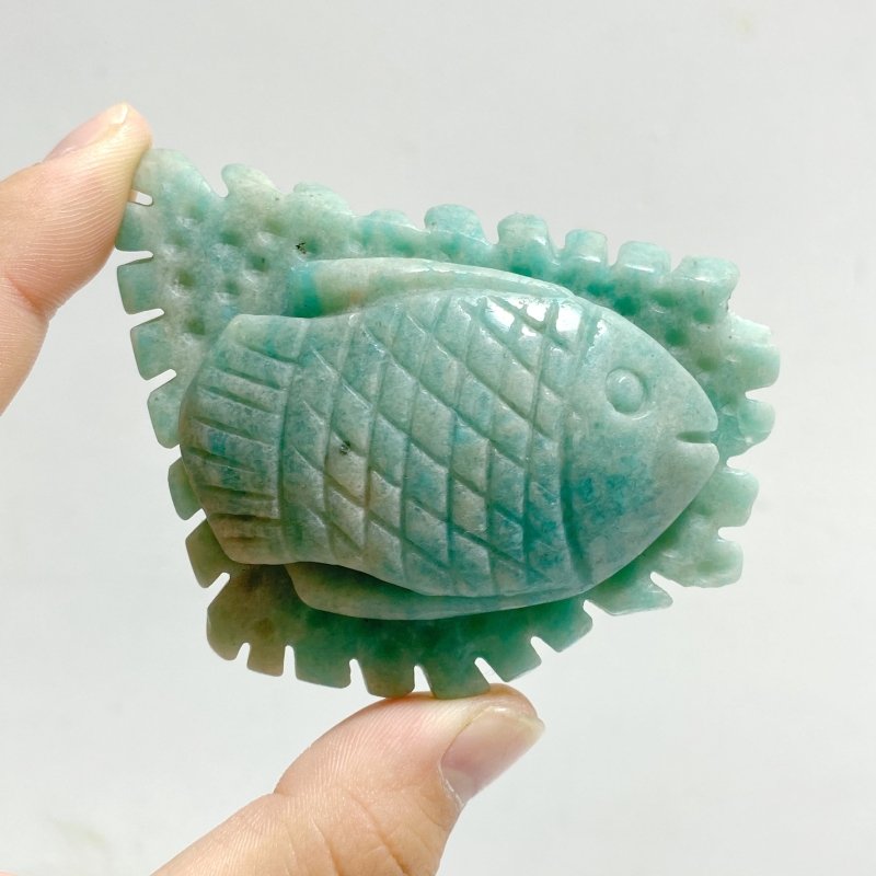20 Pieces Amazonite Sea Animal Carving - Wholesale Crystals