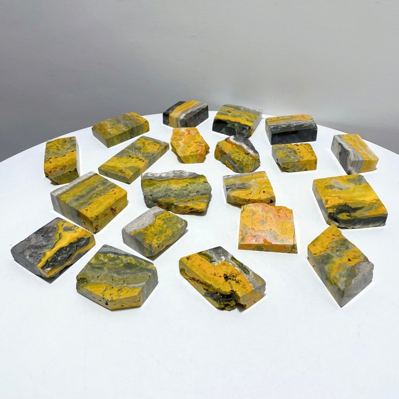 20 Pieces Beautiful Bumble Bee Jasper Polished Home Decor - Wholesale Crystals