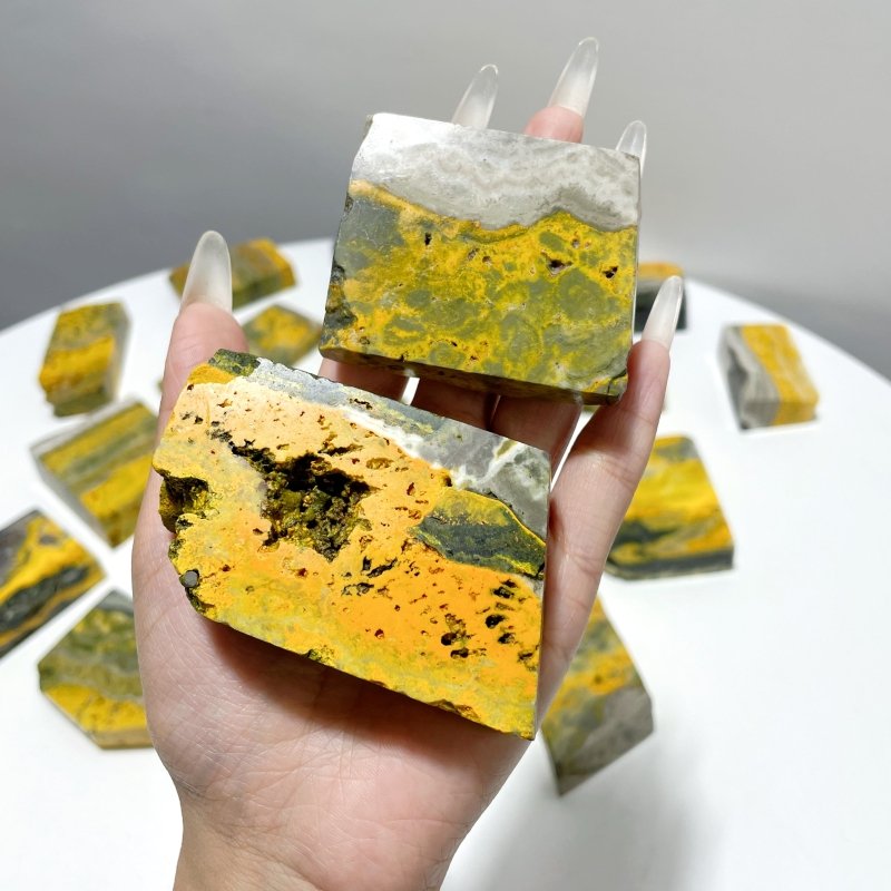 20 Pieces Beautiful Bumble Bee Jasper Polished Home Decor - Wholesale Crystals