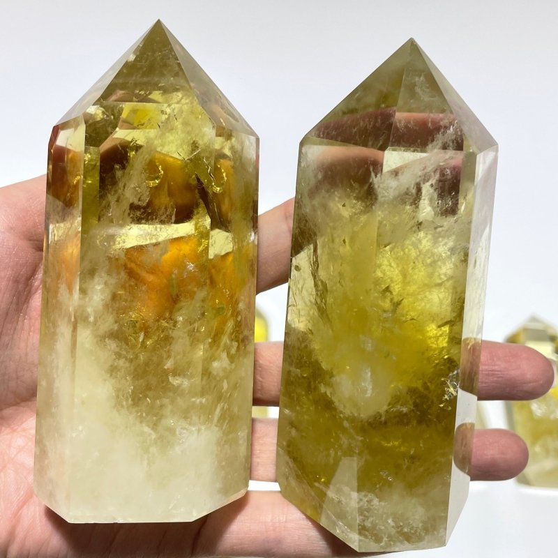 20 Pieces Fat Citrine Crystal Tower Point -Wholesale Crystals