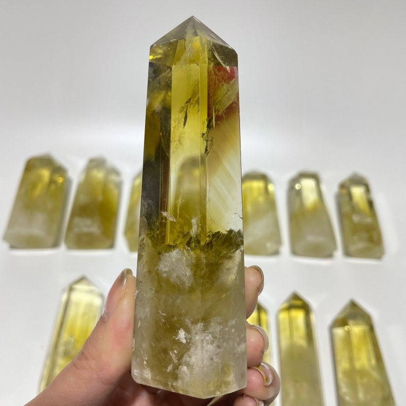 20 Pieces Fat Citrine Crystal Tower Point -Wholesale Crystals