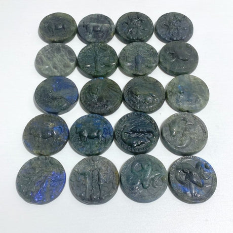 20 Pieces Labradorite Constellation Carving Clearance - Wholesale Crystals