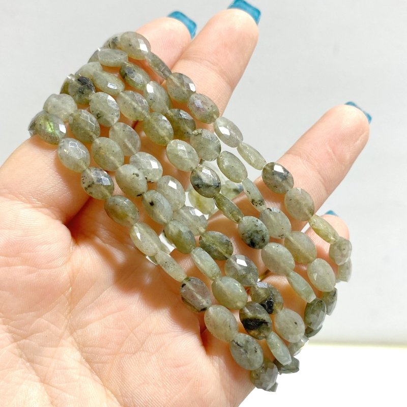 20 Types Cut Faceted Oval Shape Bracelet Caribbean Calcite Moss Agate Rhodonite Wholesale - Wholesale Crystals
