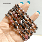 20 Types Cut Faceted Oval Shape Bracelet Caribbean Calcite Moss Agate Rhodonite Wholesale - Wholesale Crystals