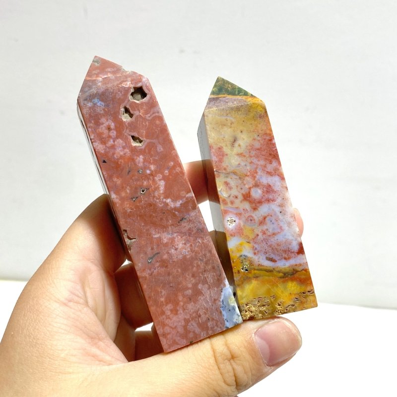 22 Pieces 8th Vein Ocean Jasper Tower