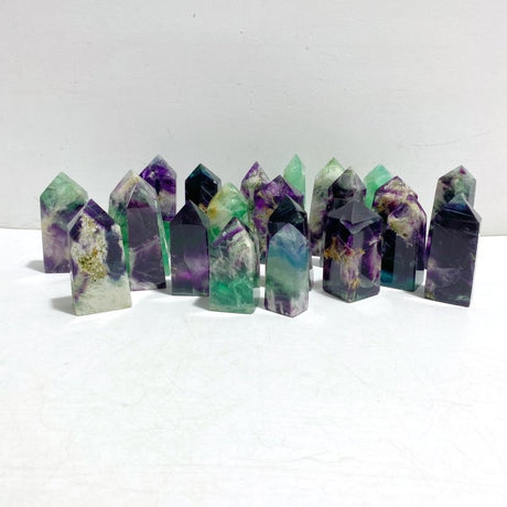 22 Pieces Feather Fluorite Four-sided Points -Wholesale Crystals