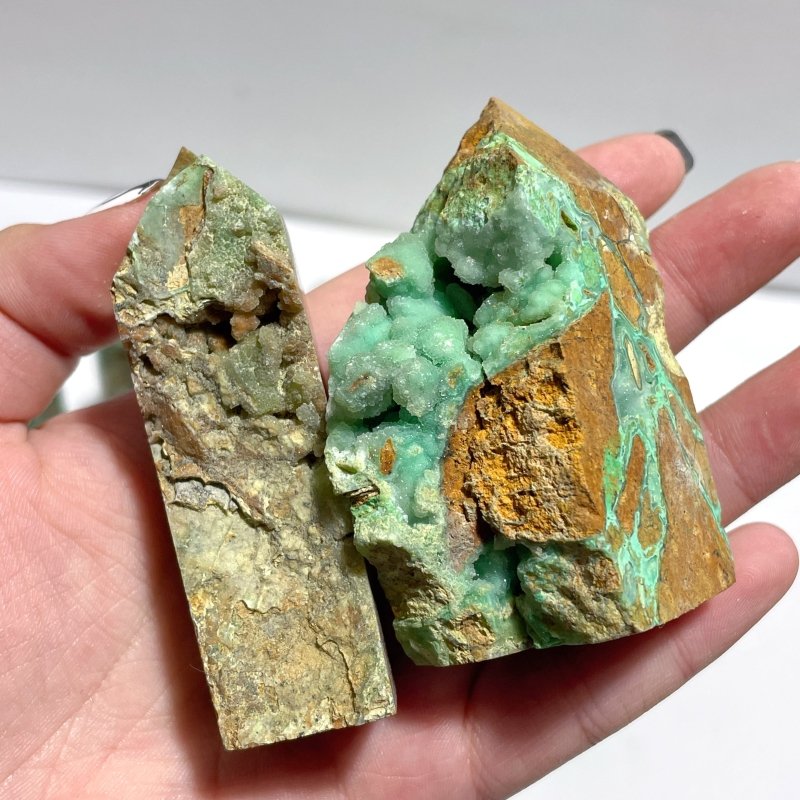 22 Pieces Indonesia Turquoise Druzy Geode Tower Points - Wholesale Crystals