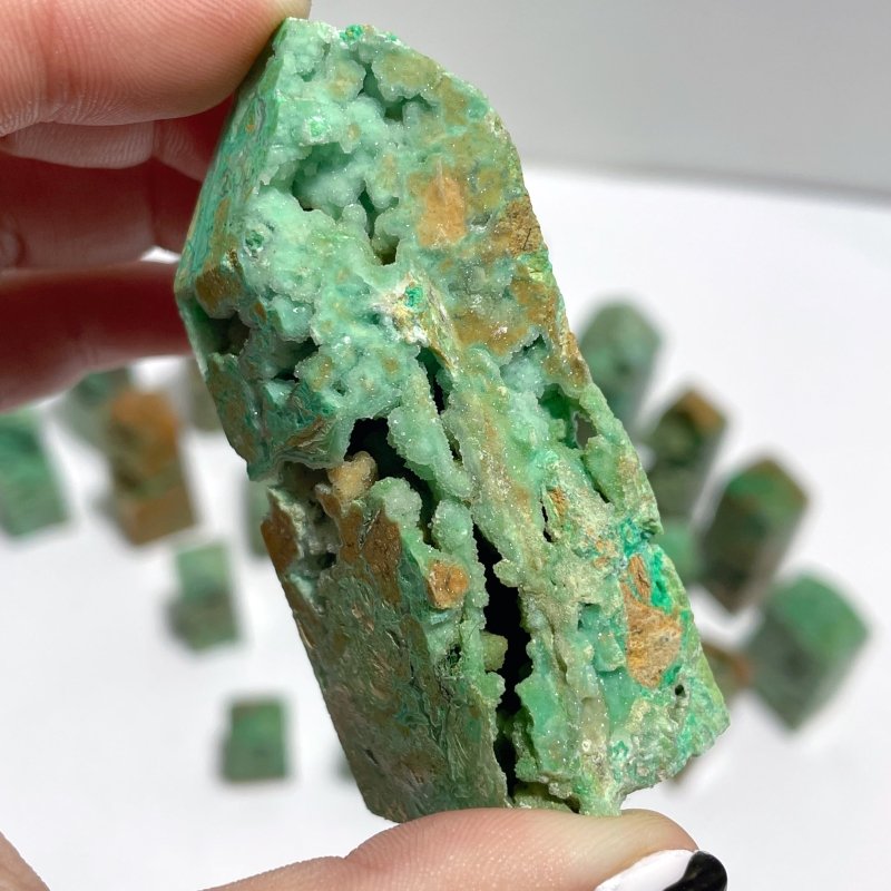 22 Pieces Indonesia Turquoise Druzy Geode Tower Points - Wholesale Crystals