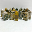 22 Pieces Ocean Jasper Four-sided Point 3 -Wholesale Crystals