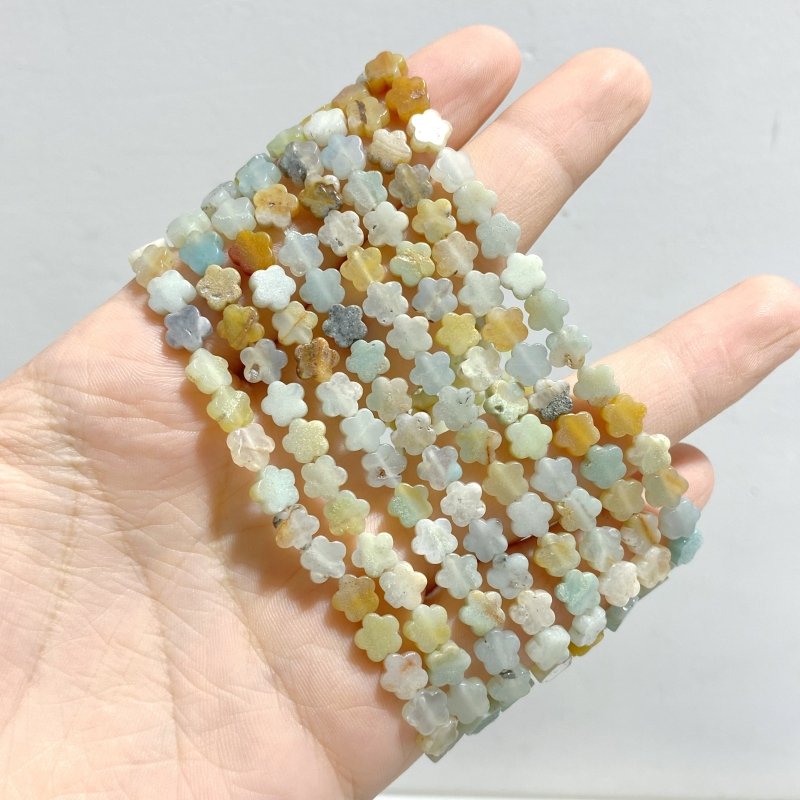 22 Types Flower Shape Bracelets Wholesale Green Aventurine Amazonite Moss Agate -Wholesale Crystals