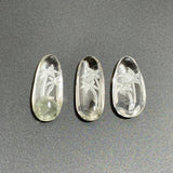 3 Pieces Beautiful Tree Garden Quartz Inner Scene Carving