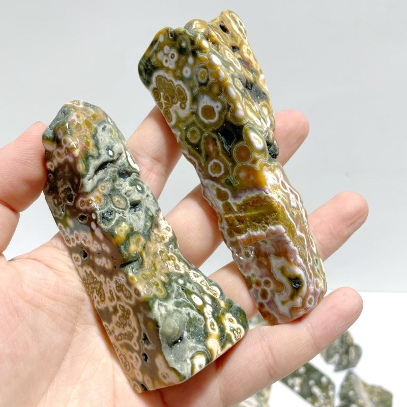 23 Pieces 8th Vein Ocean Jasper High Quality Free Form Mixed Size #A01