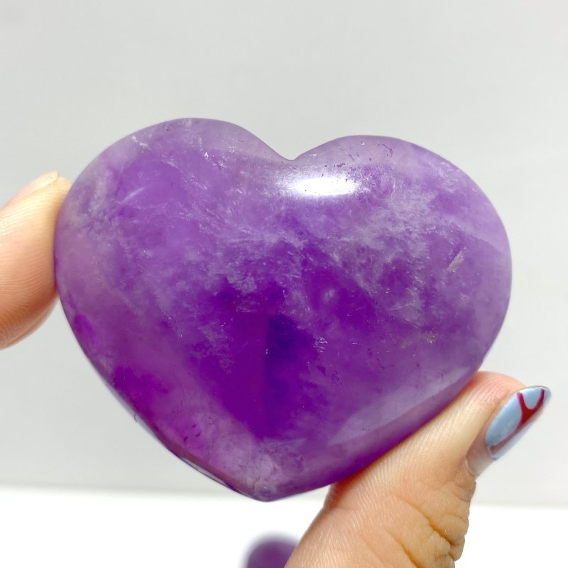23 Pieces Amethyst Heart Shape - Wholesale Crystals
