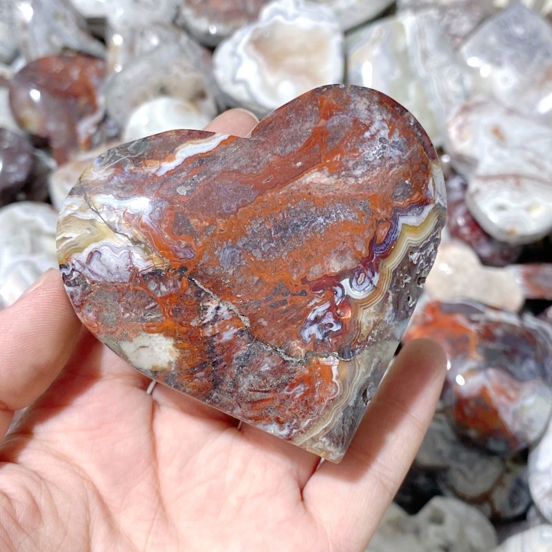 231 Pieces Moroccan Agate Heart (Sea Freight Only) -Wholesale Crystals