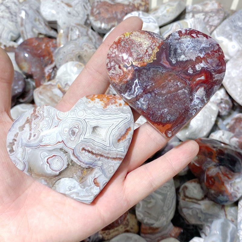 231 Pieces Moroccan Agate Heart (Sea Freight Only) -Wholesale Crystals