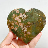10 Pieces Large Rainforest Jasper Heart #4