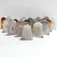 25 Pieces Beautiful Geode Druzy Agate Four - sided Tower Point - Wholesale Crystals