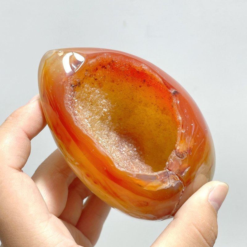 25 Pieces Beautiful Geode Druzy Carnelian - Wholesale Crystals