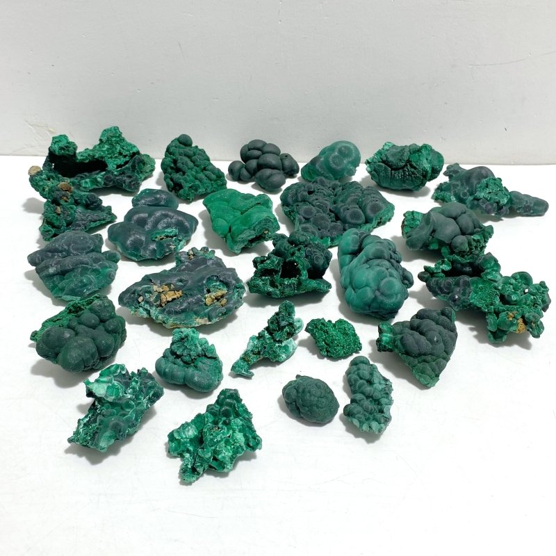 25 Pieces Beautiful High Quality Raw Malachite Specimen -Wholesale Crystals